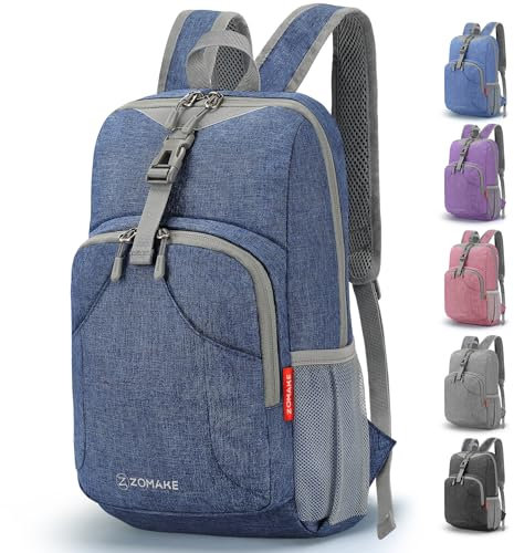 ZOMAKE 10L Kleine Rucksäcke Leicht - Kleiner Outdoor Rucksack für Wandern Reisen Radfahren,Mini Tagesrucksack für Herren Frauen Kinder and Jugendliche(Saphirblau)