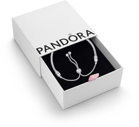 PANDORA Moments Women's Sterling Silver Snake Chain Slider Bracelet, With Gift Box