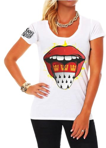 Spaß Kostet Damen Tshirt Kölsche Kölner Karneval Motive Colonia Zunge Größe XS - XXL