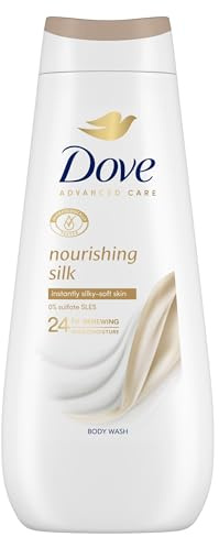 Dove Advanced Care Nourishing Silk Body Wash Body Cleanser shower gel with skin-natural nutrients for instantly silky-soft skin 6x 400 ml