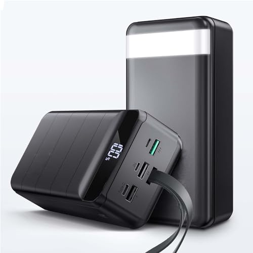 Power Bank 50000mAh Portable Charger - 22.5W Fast Charging USB C Quick Charge with 4 Outputs & 3 Inputs LED Display Huge Capacity External Battery Pack for iPhone, Samsung, iPad etc (Black)