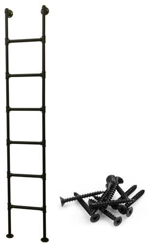 AYVADA 100–300 cm hohe Metallleiter zur Wandmontage, Sicherheitskletterleiter für den Dachboden, Kellerfenster-Ausstiegsleiter für Wohnmobil, Auto, Boot, Wohnheim, Bibliothek – Tragkraft 330 lbs (1