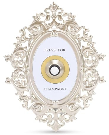SENECESLI Premi per Campanello Champagne, Mini Pressa Ad Anello per Bottoni Champagne, Bottone Champagne retrò Decorativo in Metallo in Stile Francese per Hotel Domestici