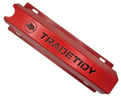 TradeTidy Silicone/Mastic Gun Holder, Accessories for Workshop, Van, and Garage Storage, Made from 1.5mm Super Strong Steel, Rounded Edges for Safety, 100mm Wide x 345mm Long x 65mm Deep, Red