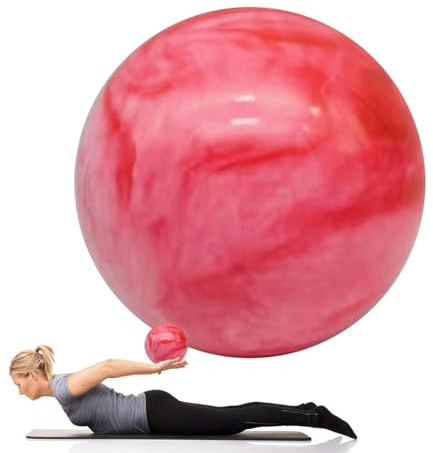 Liten pilatesboll – 25 cm barreboll | träningsboll för stabilitet, barre, fitness, mage, kärna yogaboll för kvinnor hem gym balans träning kroppsträning