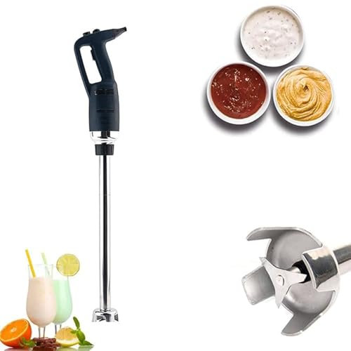 KHZKHC Commercial Heavy Duty Hand Blender, 500w Hand Blenders For Kitchen, 10-Inch Mixing Head, 4000~16000rpm, For Milkshakes, Mayonnaise, Mashed Potatoes, Sauces