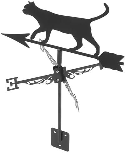 Toddmomy Dekorativer Katzen-wetterfahne Windrichtungsanzeiger Für Garten Und Stilvolles Gartenornament Für Außenbereich Und