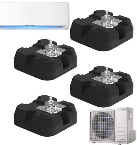 Support pour Climatiseur | Support Pour Climatiseurs Sans Conduit | 4 Pieds Antivibration pour Systèmes Split 9000-60000 BTU, Capacité 500kg