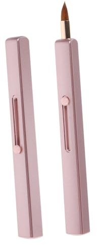 BAZEITFLOW 2 Piezas Pinceles Para Labios Retráctiles Con Tapa Aplicadores Portátiles De Brocha De Maquillaje Para Barra De Labios Y Brillo Pinceles Correctores Pequeños Para Uso Diario