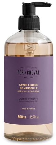 Fer à Cheval Savon Liquide de Marseille Lavande Vivifiante 500 ml 97% d'Ingrédients d'Origine Naturelle
