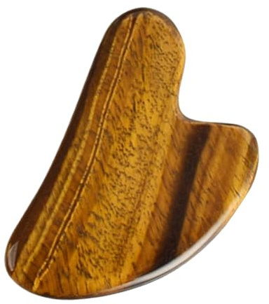Veemoon Tigerauge Gua Sha Massagegerät Schabebrett Hellbraun Gesicht Körper Massage Schmerzlinderung Muskelentspannung Wellness Werkzeug