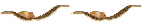 Kerbl Pet Pont pour Petit Rongeur Nature Bois, 57X7cm (Lot de 2)