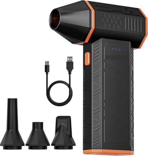 M50 Compressed Air Duster - 110,000 RPM Super Power Electric Air Blower, 3-Gear Adjustable Cordless Duster with Fast Charging, Portable Mini Blower for PC, Keyboard & Electronic Cleaning