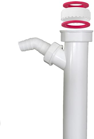 Schläfer 439001 | Canotto Sifone per Scarico Sottolavello, Tubo Regolabile con Raccordo Universale 1 1/2 e 1 1/4, Connettore per Attacco per Lavatrice e Lavastoviglie, in PVC Durevole e Resistente