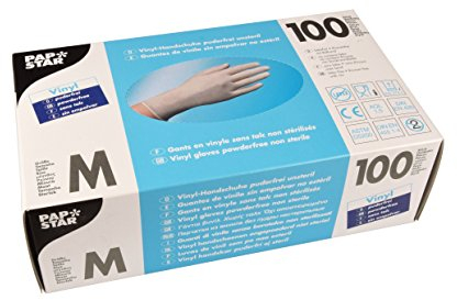 PAPSTAR Handschuhe Vinyl/12233 M natur Inh.100