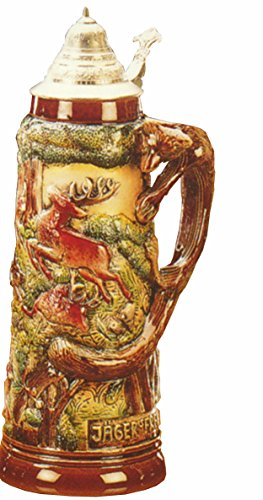 KING Chope de bière allemande renard poignée chasse 1,5 litres