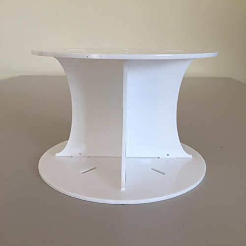 ServeWell Classico rotondo singolo alzata, plastica, White, Base 28 cm, Top 25 cm