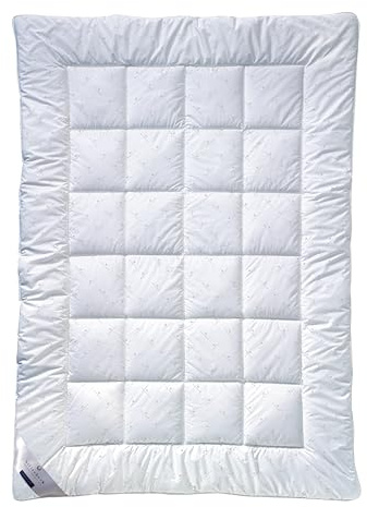 billerbeck Faser Bettdecke E21 King - mit Aloe Vera veredelte Faserdecke - 200 x 200 cm Ganzjahresdecke der Wärmestufe mittel