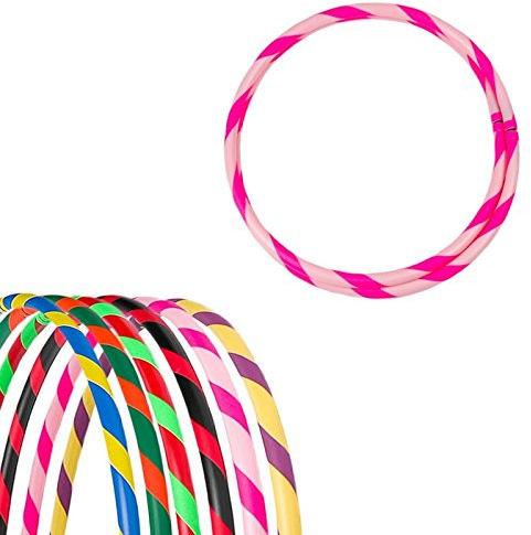 Aro Hula Hoop, Plegable, Ø95cm, Rosa-Rosa