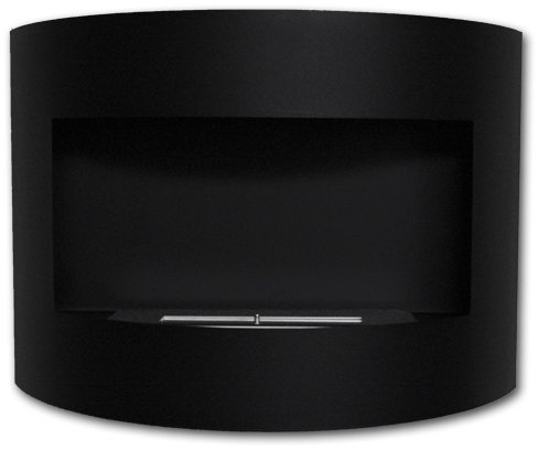 Design Caminetto a Gel Bioetanolo Riviera Deluxe Nero Opaco Eco Bio Etanolo