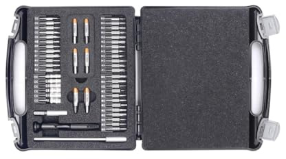 BERNSTEIN TOOLS Torqueplus Bit-Satz 51 tlg mit Drehmoment-Adapter 0.1 bis 0.6 Nm | Voreingestellter Drehmoment, Toleranz +/-10% | Adapter Ø 8 mm, Länge 22 mm
