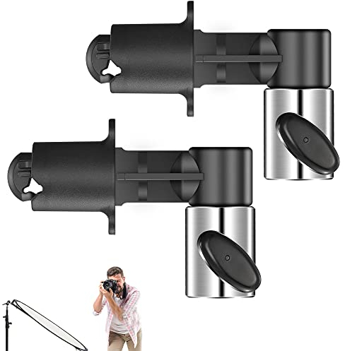 Supports de réflecteurs pour Photographie, 2Pcs Pince Support Porte Photo Studio, Réglable Adaptateur pour Flash, Réflecteur Métallique Pince Porte pour Photo Studio réflecteur & Fond