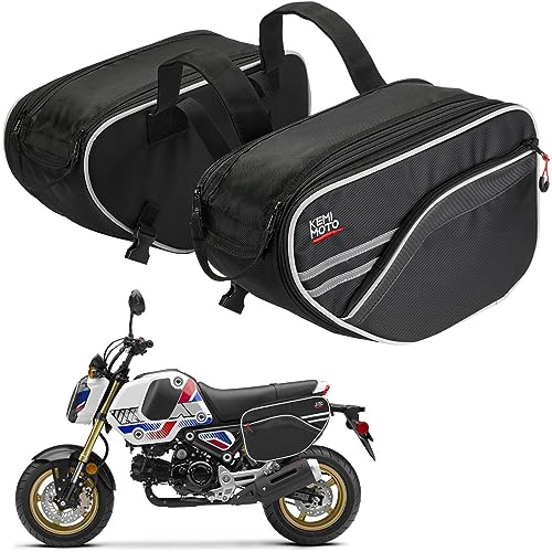 KEMIMOTO Motorcycle Saddlebags Bag Expandable 24-30L (15L*2) Fit for Mini Motorcycle Scooter Sport Bike Dirt Bike Dual Sport ADV160 Ruckus Ninja Grom Navi Z125 Side Bags