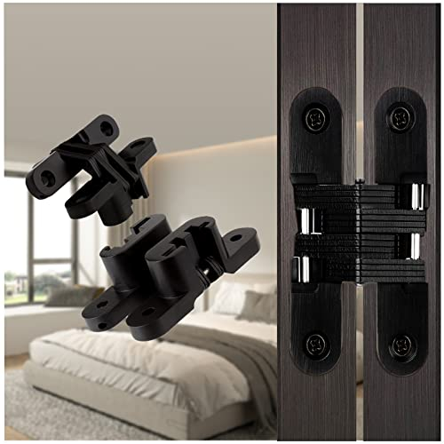 YIDELAI Versteckte Scharniere (1 Paar) Zinklegierung unsichtbare Scharniere Versteckte Schranktürscharniere (60MM*13MM)
