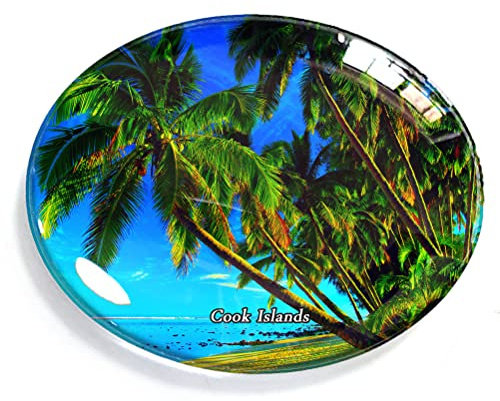 Cook Islands Magnet für Kühlschrank, Kühlschrank, Gefrierschrank, Souvenir, Dekorationen, oval, Kristallmagnet, Küche, Whiteboard