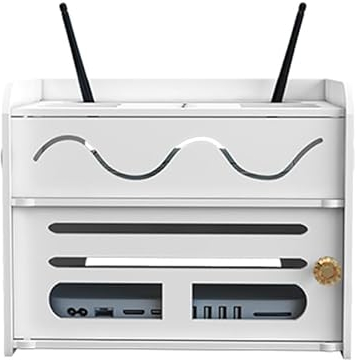 Kabelmanagement Box Drahtlose WIFI Router Lagerung Box Draht Bord TVBox Lagerung Power Streifen Schutz Shell Kabel Organisation Bin Hause Rangement Kabelkasten (Color : Tow layers samll)