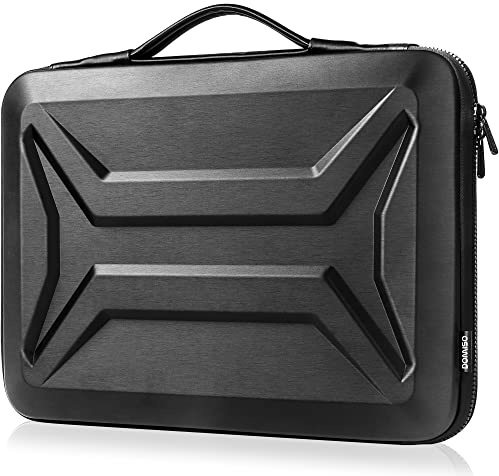 DOMISO Laptoptasche 17-17.3 Zoll Laptop Hartschalen Laptop Tasche Hülle wasserdichte Stoßfeste Schutzhülle für Dell XPS 17 / Lenovo IdeaPad/Acer Aspire/HP Envy 17 / LG gram 17, Schwarz