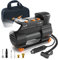 TowerTop Tyre Inflator Air Compressor: 2X Faster Heavy Duty Car Tyre Pump Portable 12V Digital Tyre Inflator with High Precision Pressure Gauge, Memory Function, 1 Min Inflation, LED Light, Handbag