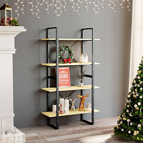 Sufrk Bücherregal 4 Fächer 80x30x140 cm BüCherregal Regal Bookshelf Bucherragel BüCher Regal Kiefer Massivholz