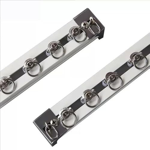 Vorhangschienen-Set für Decken-Oder Wandmontage mit Haken Robuste Aluminium-Vorhangschienen für Wohnzimmer Schlafzimmer Raumteiler Dusche Können Leicht Zugeschnitten We(Size:3.3ft/1m,Color:Einzelspur)