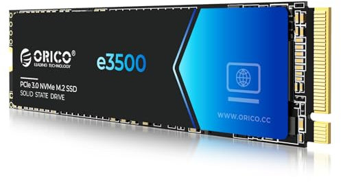 ORICO NVMe 2TB SSD M.2, PCIe Gen3x4 M2 2280 SSD, hasta 3500MB/s de Lectura y 2400MB/s de Escritura Disco Duro M2 Interno, 3D NAND Flash con Caché SLC, Compatible con Portátiles PC de Sobremesa-e3500