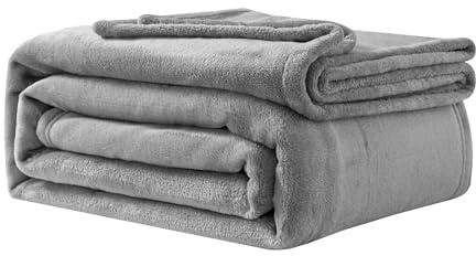 Good Nite Couverture Douillette en Polaire - 230 x 270 cm - Douce - Grande Couverture et Couvre-lit pour Adulte - Chaude - Lavable en Machine - Gris
