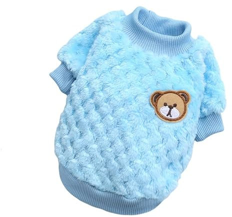 HESHUWEN Haustierkleidung Winter Warme Haustier Hund Kleidung Weiche Und Warme Haustier Kleidung Kleidung for Kleine Und Mittlere Hunde Kostüm Mantel Hund Kleidung Hundepulli(Blue,XXL)