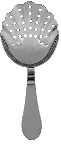 Colador Julep de 2 piezas: colador de cóctel de acero inoxidable, colador Julep de barman para bebidas de cóctel, colador de colador de bebidas de acero inoxidable (Negro)