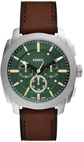 Fossil Men's Analog Quartz Watch with Leather Strap FS6100