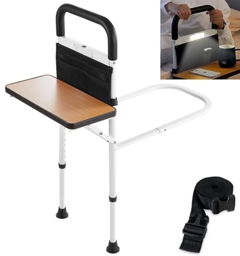 Barriere de Lit Adulte Personnes Âgées avec Hauteurs Réglables, Barres d'aide au Lit Réglables avec Lumières Intelligentes, Barrière de Lit pour Personnes âgées, Handicapées, Femmes Enceintes