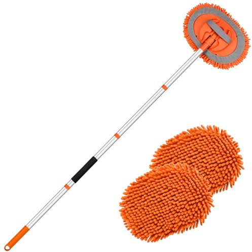 Ordenado 62 Car Wash Brush kit with Long Handle & Scratch-Free Refill Head