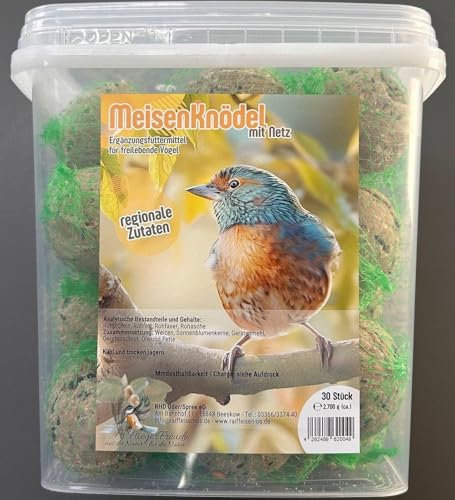 30 Stück Meisenknödel mit Netz im Eimer; 2,7kg
