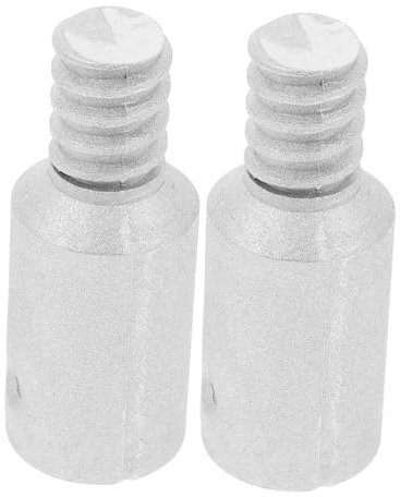 FRCOLOR 2pcs Metal Threaded Tips Mop Handle Replacement Connector Adapter for Broom Extension Poles Household Cleaning Tools Threaded End for Push Broom