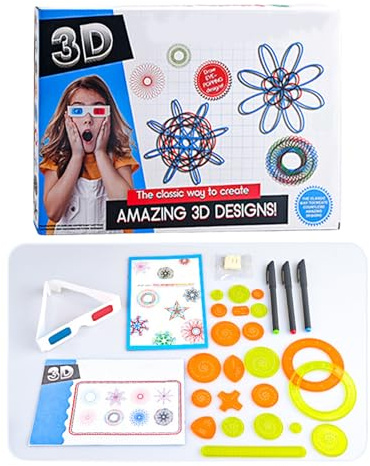 Art Spirales-Pad of Doodle Spirales 3D Addictive Creative Painting Template for Children, Multifunctional Boat Supplies for Home, School, Kindergarten, Fun Al