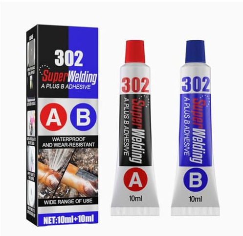 Super Welding A Plus B Adhesive, Strong Fast Drying Epoxy Adhesive, metal repair glue, AB Glue Heavy Duty Welding Glues 2 Parts Super Metal Epoxy Glues, Strongest Glue for Metals to metals