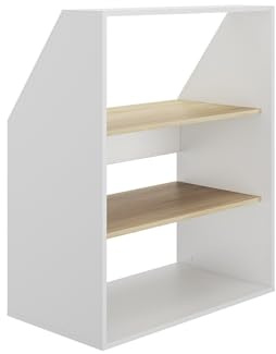 Vente-unique - Möbel für Schrägen Adezio -L 91.3cm x B 50cm x H 110cm- Holzspan - naturfarben hell, weiß