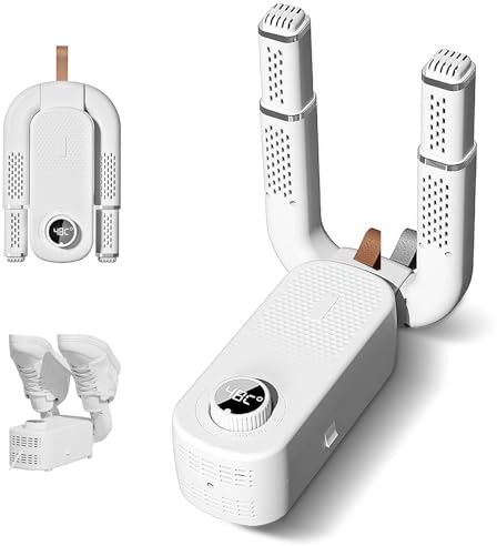 Anluomafuy Seche Chaussure, Seche Chaussure Electrique, Sèche Bottes avec 120min Minuterie Intelligente, Sèche-gants et Chauffe-bottes, Design Pliable, Séchage Rapide pour Chaussures, Gants, Chapeaux