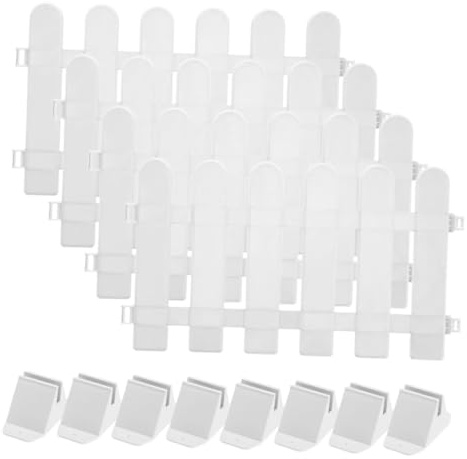 WEKADRIN 4 pezzi Recinzione Decorativa in Plastica Bianca con Base Rinforzata Bordura Multifunzionale per Giardino Prato Vialetti e Interni Facile da Montare per Decorazioni Stagionali