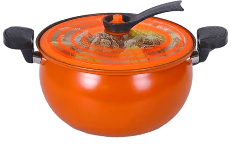 Pentola per zuppa, grande pentola a pressione profonda, pentola a pressione con manico di bloccaggio, facile da pulire e curare, per gas, ceramica, elettrico, ceramica, zuppa, pasta