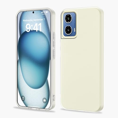 YUXING Funda para Motorola Moto G14 4G | Funda Protectora Antigolpes de PC & TPU, Acabado Mate Antihuellas, Diseño Elegante para Trabajo y Uso Diario(Blanco)